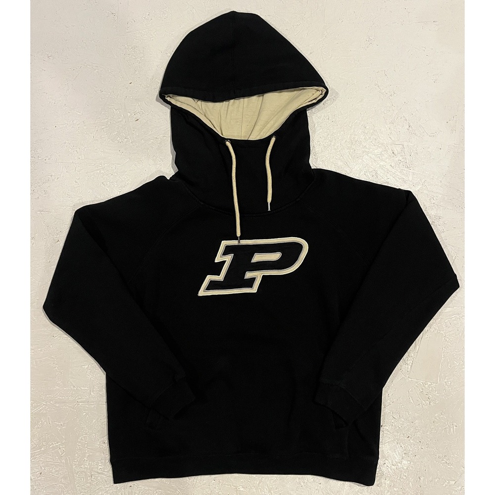 Colosseum Purdue Boilermakers Sweatshirt Hoodie Womens XL Embroidered Black